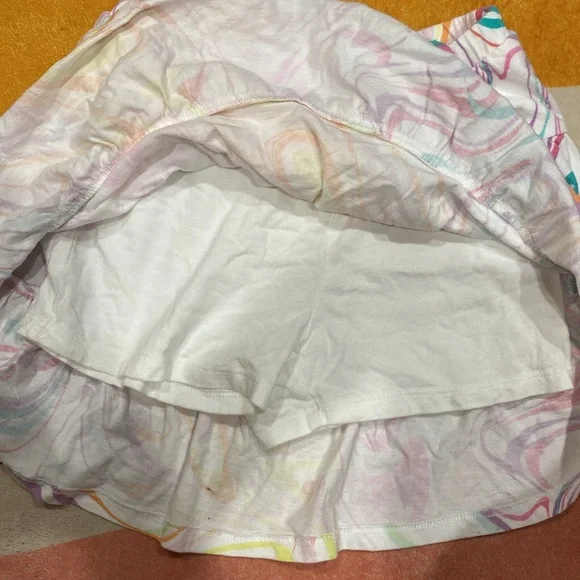 4/$10 Jumping Beans White and Pink cartwheel Scooter Skirt - Picture 3 of 4